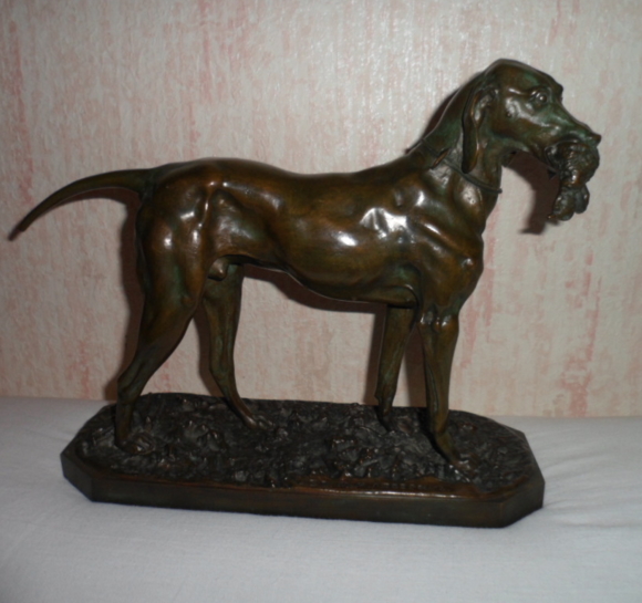 Скульптура "Пойнтер с дичью"